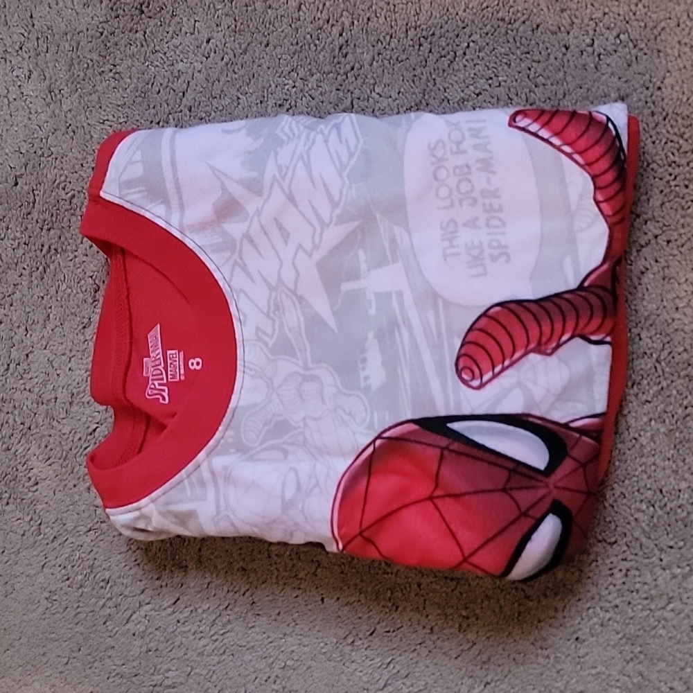 Spiderman fleece pajamas boys size 8 brand new